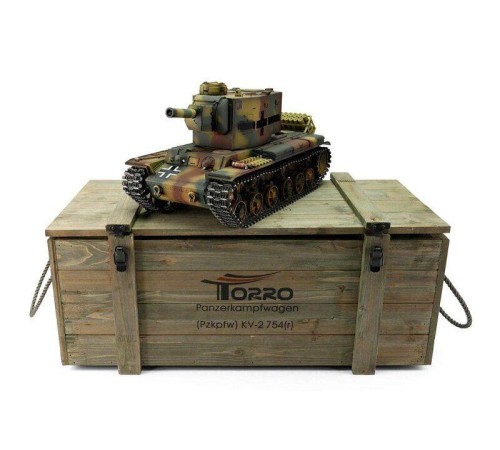 Радиоуправляемый танк Torro KV-2 1/16 откат ствола (для ИК боя), камуфляж V3.0 2.4G RTR