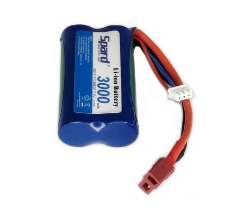 Аккумулятор Li-Ion Spard 3000mAh, 7,4V, 10C, T‐plug для Remo Hobby 1/16, Himoto 1/18