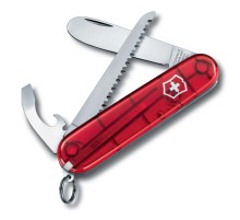 Нож перочинный VICTORINOX My First Victorinox, 84 мм, 9 функций, полупрозрачный красный