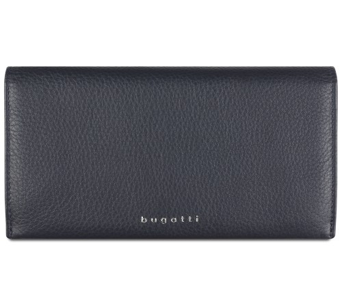 Кошелёк женский BUGATTI Lady Top, тёмно-синий, натуральная воловья кожа, 19,5х2х10 см
