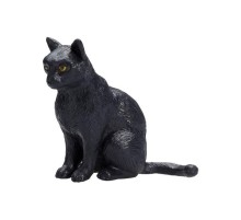 Фигурка KONIK Кошка, черная (сидящая)