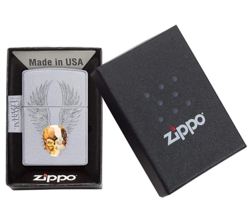 Зажигалка ZIPPO Classic с покрытием Satin Chrome™, латунь/сталь, серебристая, матовая, 38x13x57 мм