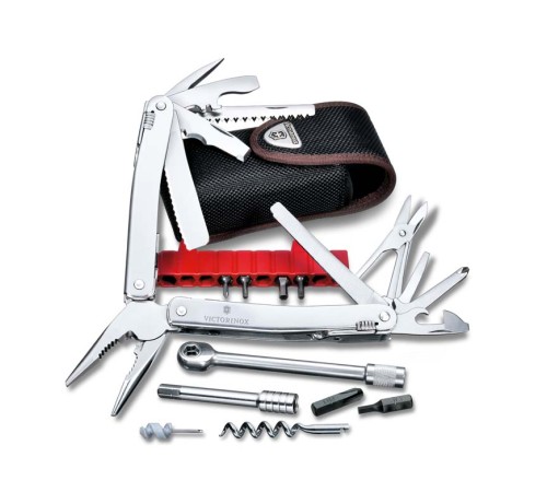 Мультитул VICTORINOX SwissTool Spirit XC Plus Ratchet, 105 мм, 38 функций, в нейлоновом чехле