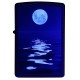 Зажигалка ZIPPO Moon Sunset с покрытием Black Light, латунь/сталь, чёрная, матовая, 38x13x57 мм