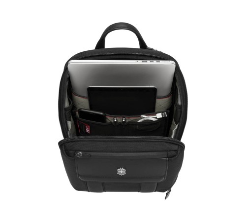 Рюкзак VICTORINOX Architecture Urban2 City Backpack 14'', черный, полиэстер/кожа, 30x19x42 см,17 л