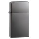 Зажигалка ZIPPO Slim® с покрытием Black Ice ®, латунь/сталь, чёрная, матовая, 29x10x60 мм