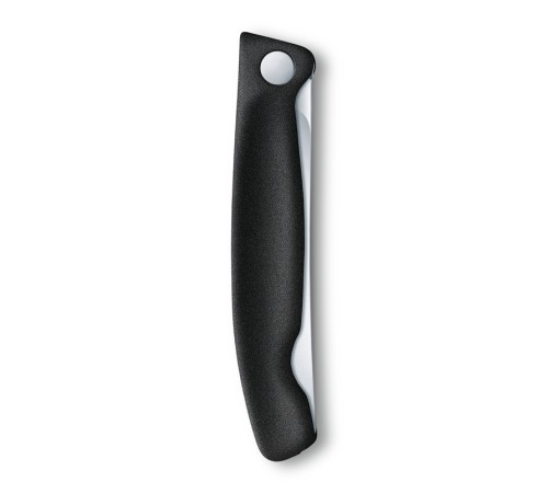 Нож для овощей VICTORINOX SwissClassic, складной, лезвие 11 см с волнистой заточкой, чёрный