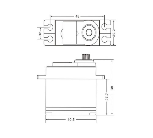 Сервомашинка цифровая JX Servo PDI-6221MG (62г/20.32/0.16/6V) стандартная
