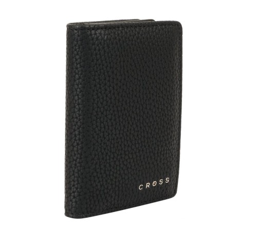 Визитница Cross Nueva Management Black, кожа наппа, фактурная, чёрный, 10,5 х 7,5 х 2 см