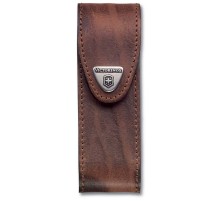 Чехол на ремень VICTORINOX для ножей 111 мм толщиной 4-6 уровней, кожаный, коричневый