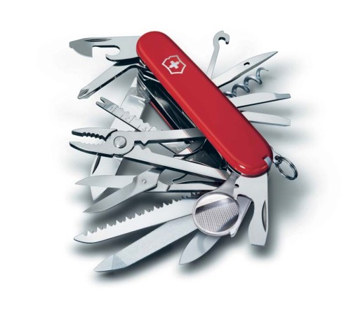 Нож перочинный VICTORINOX Swiss Champ, 91 мм, 33 функции, красный
