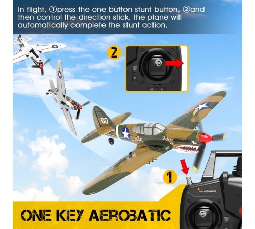 Радиоуправляемый самолет Volantex RC P40 Warhawk 400мм 2.4G 4ch LiPo RTF with Gyro