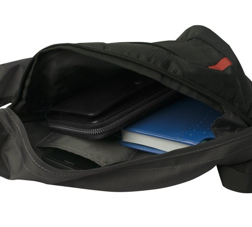 Рюкзак SWISSGEAR с одним плечевым ремнем, черный/серый, 25x15x45 см, 7 л