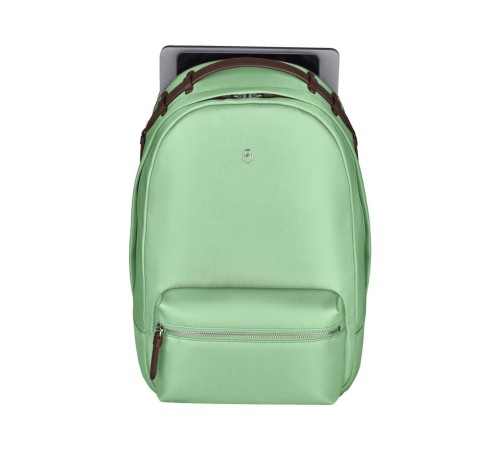 Рюкзак VICTORINOX Victoria Classic Business Backpack, мятный, нейлон/кожа/микрозамша, 27x21x41 см