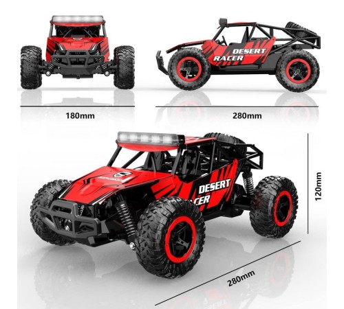 Радиоуправляемый внедорожник Volantex RC Desert King красный 4WD 2.4G 1/16 RTR