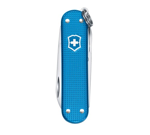 Нож-брелок VICTORINOX Classic Alox, 58 мм, 5 функций, алюминиевая рукоять, синий