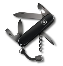 Нож перочинный VICTORINOX Spartan PS, 91 мм, 13 функций, чёрный, со шнурком в комплекте