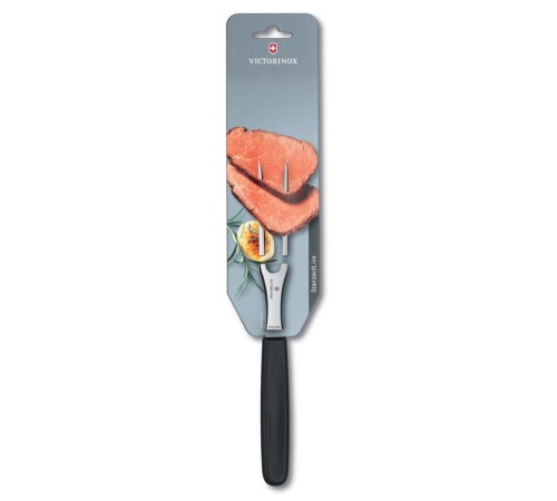 Вилка разделочная VICTORINOX 15 см, чёрная, в картонном блистере