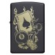Зажигалка ZIPPO Gambling Design с покрытием Black Matte, латунь/сталь, чёрная, матовая, 38x13x57 мм