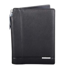 Обложка для блокнота Cross Classic Century+ручка, кожа наппа, гладкая, чёрный, 10 х 2 х 13,5 см