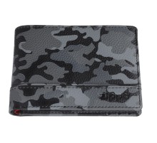 Портмоне ZIPPO, серо-чёрный камуфляж, натуральная кожа, 11,2×2×8,2 см