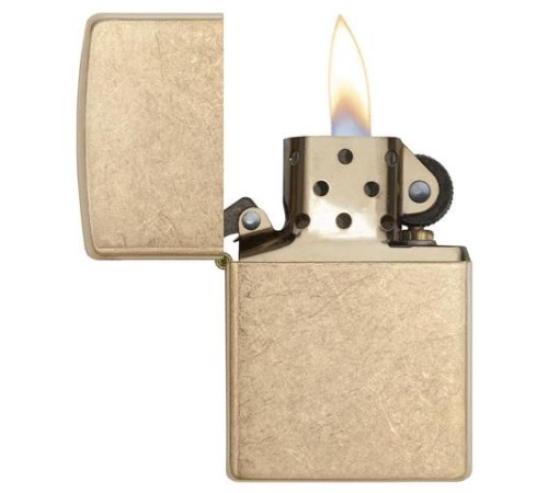 Зажигалка ZIPPO Armor™с покрытием Tumbled Brass, латунь/сталь, золотистая, матовая, 38x13x57 мм