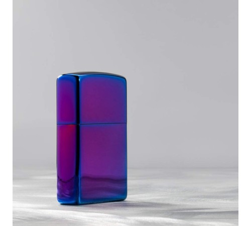 Зажигалка ZIPPO Classic с покрытием High Polish Indigo, латунь/сталь, синяя, глянцевая, 38x13x57 мм
