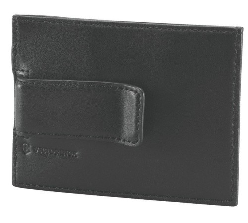 Зажим для денег с клипсой VICTORINOX Altius 3.0 Rome, чёрный, натуральная кожа наппа, 10x1x8 см