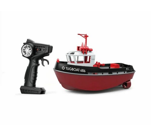 Радиоуправляемый буксир Heng Long Tugboat  (черный) 2.4G 1/72 RTR