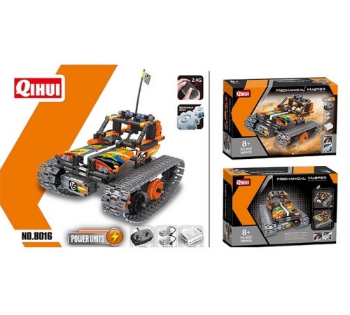 Р/У конструктор Qihui Mechanical Master Скоростной вездеход (392 детали), оранжевый