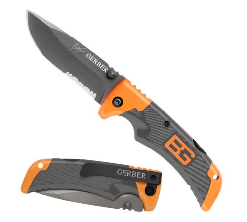 Нож Gerber Bear Grylls Scout, серрейторное, блистер, (1013958), 31-000754