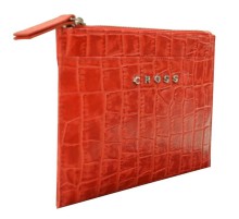 Клатч мини Cross Bebe Coco, кожа наппа фактурная, цвет красный/бежевый, 21 х 15 х 1 см