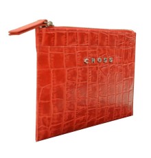 Клатч мини Cross Bebe Coco, кожа наппа фактурная, цвет красный/бежевый, 21 х 15 х 1 см