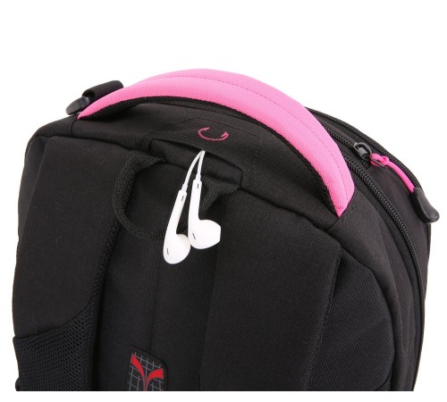 Рюкзак SWISSGEAR, черный/фуксия, фьюжн/2 мм рипстоп, 32x15x46 см, 22 л