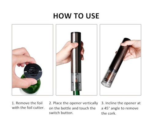 Электрический штопор для вина в подарочном тубусе Vinoman Electric Corkscrew