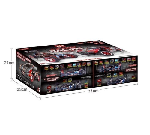Радиоуправляемая шоссейка Remo Hobby Rally Master (красная) 4WD 2.4G 1/8 RTR