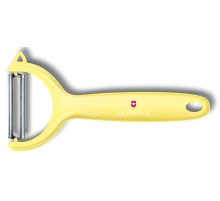 Нож для чистки томатов и киви VICTORINOX, двусторонее зубчатое лезвие, светло-жёлтая рукоять