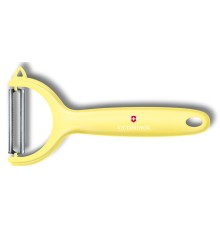Нож для чистки томатов и киви VICTORINOX, двусторонее зубчатое лезвие, светло-жёлтая рукоять