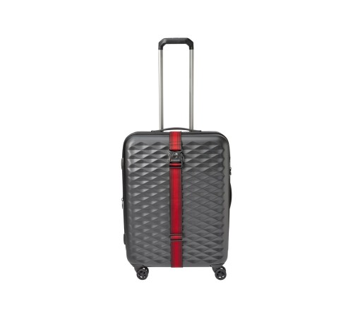 Ремень багажный WENGER, черный/красный, полиэстер, 101,5 x 1,4 x 5 см