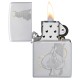 Зажигалка ZIPPO Devilish Ace с покрытием Satin Chrome, латунь/сталь, серебристая, 38x13x57 мм