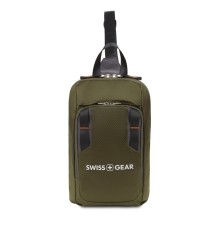 Рюкзак SWISSGEAR с одним плечевым ремнем, зеленый/оранжевый, полиэстер рип-стоп, 18 x 5 x 33 см, 4 л