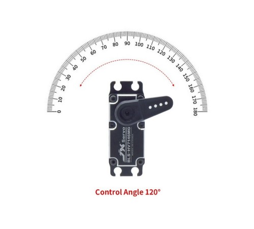 Сервомашинка цифровая JX Servo BLS-HV7146MG (71г/47.8/0.10/7.4V) бесколлекторная, Full metal