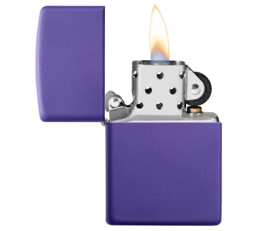 Зажигалка ZIPPO Classic с покрытием Purple Matte, латунь/сталь, фиолетовая, матовая, 38x13x57 мм