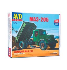 Сборная модель AVD МАЗ-205 самосвал, 1/43