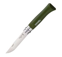 Нож Opinel №8 Trekking, нержавеющая сталь, хаки, блистер, 001980