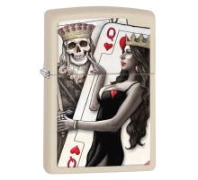Зажигалка ZIPPO Classic с покрытием Cream Matte, латунь/сталь, кремовая, матовая, 38x13x57 мм