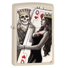 Зажигалка ZIPPO Classic с покрытием Cream Matte, латунь/сталь, кремовая, матовая, 38x13x57 мм