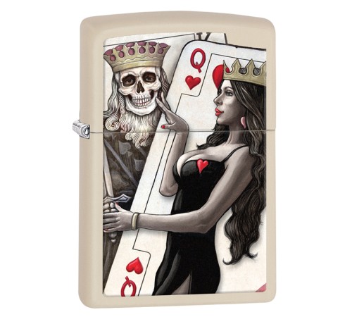 Зажигалка ZIPPO Classic с покрытием Cream Matte, латунь/сталь, кремовая, матовая, 38x13x57 мм