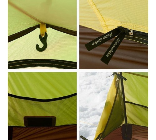Палатка двухместная Naturehike Opalus NH20ZP001,оранжевая, 6927595750667