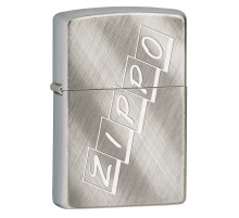 Зажигалка ZIPPO Classic с покрытием Brushed Chrome, латунь/сталь, серебристая, матовая, 38x13x57 мм